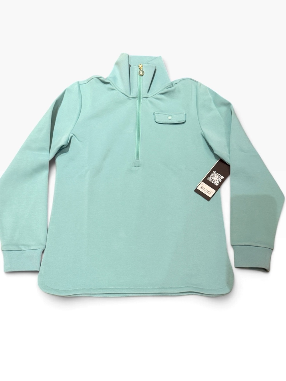 A PUTNAM Stain Resistant Half-Zip Golf Pullover/Jacket Sage Green NWT M